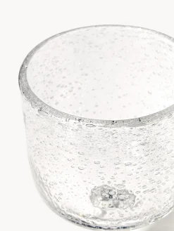 Set di 4 bicchieri da vino in vetro soffiato con bolle d'aria Hippolyte