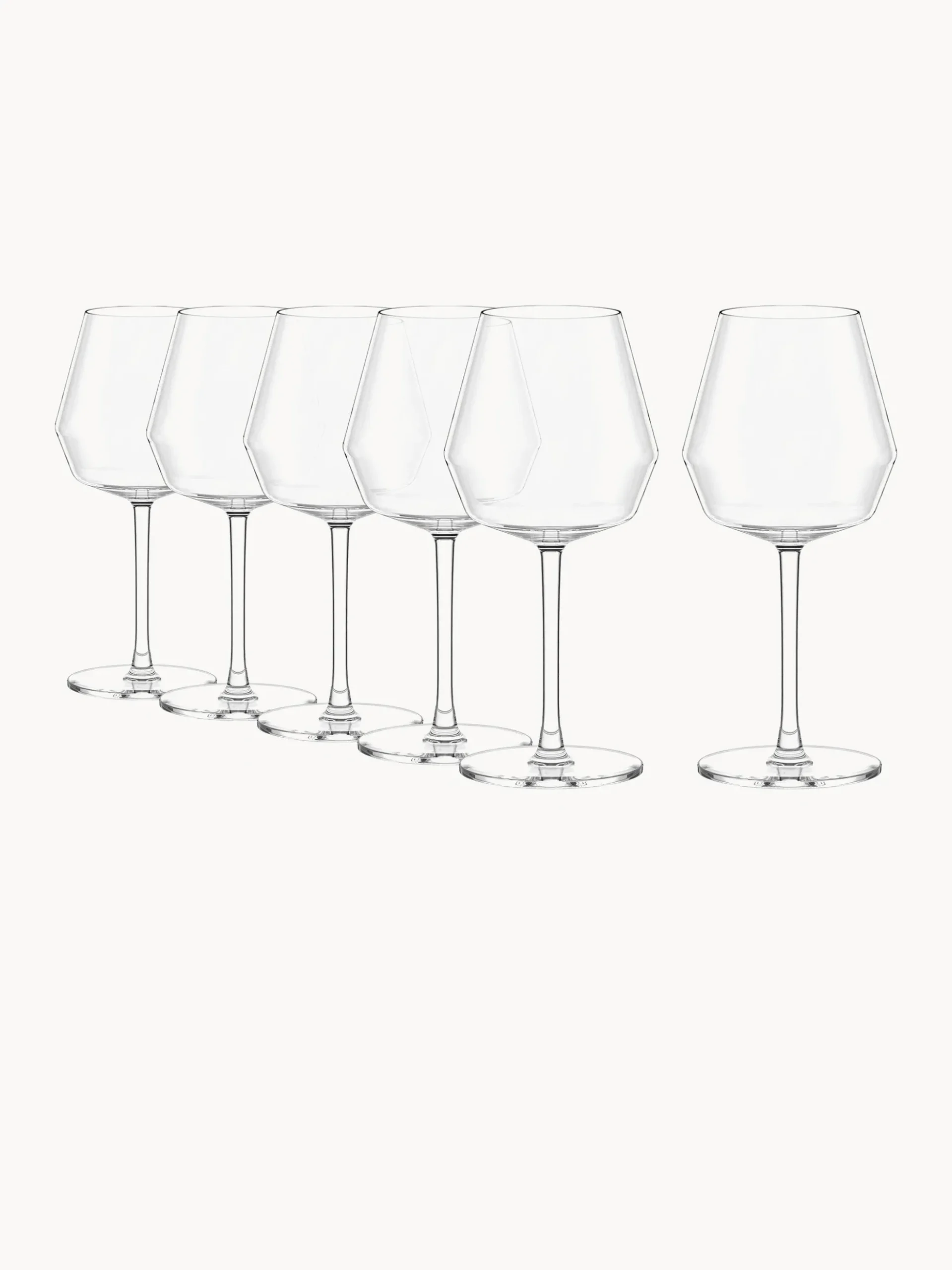 Set di 6 bicchieri da vino rosso in cristallo Celestia