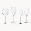 Set di 4 bicchieri da vino rosso in cristallo Silvio