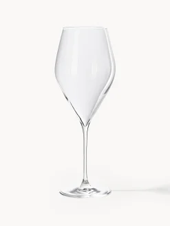 Set di 4 bicchieri da vino rosso in cristallo Silvio