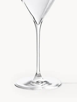 Set di 4 bicchieri da vino rosso in cristallo Silvio