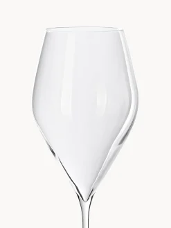 Set di 4 bicchieri da vino rosso in cristallo Silvio