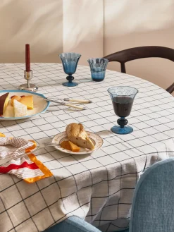 Set di 4 bicchieri da vino in vetro soffiato Tulya