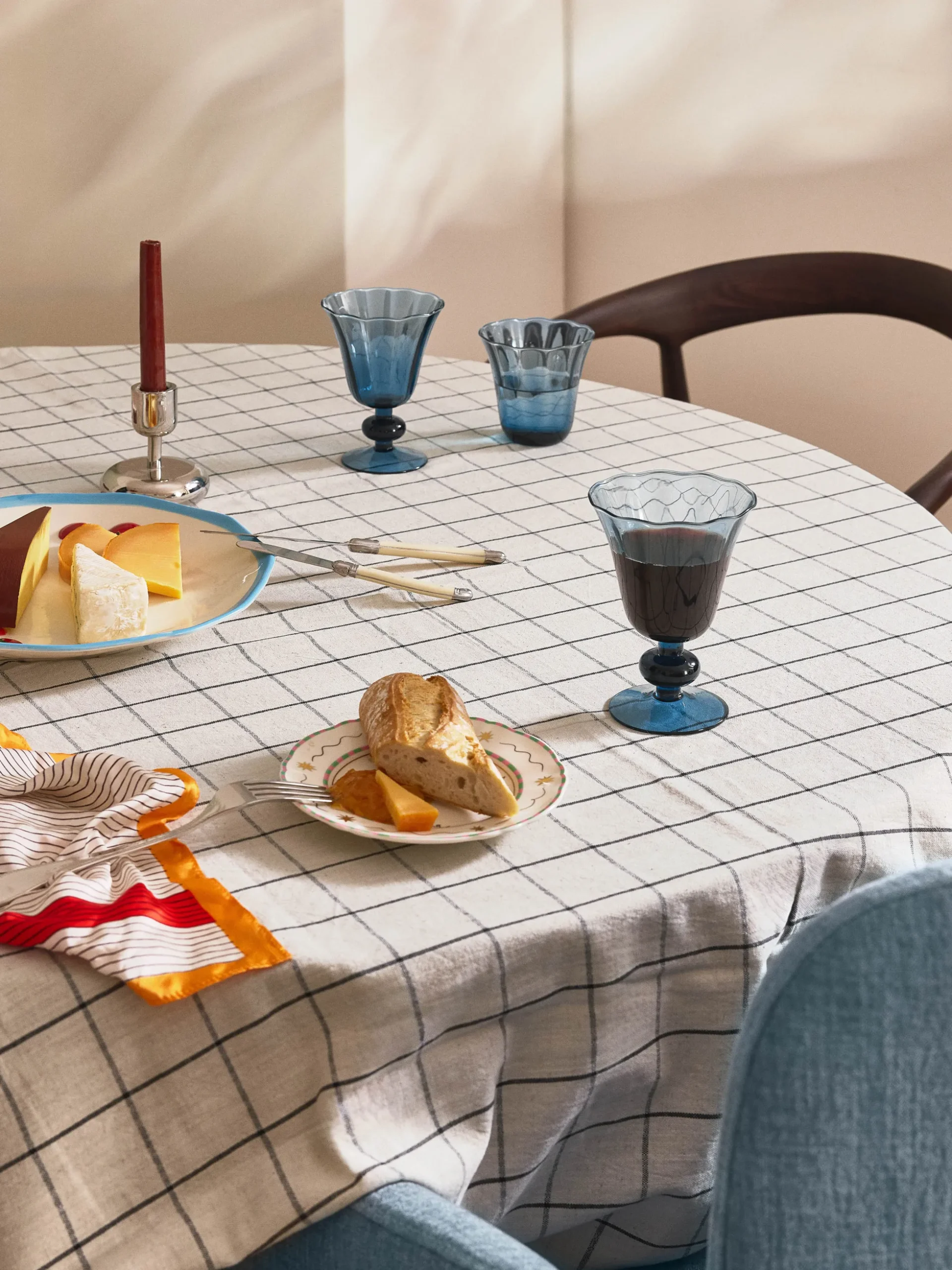 Set di 4 bicchieri da vino in vetro soffiato Tulya