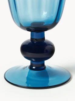 Set di 4 bicchieri da vino in vetro soffiato Tulya