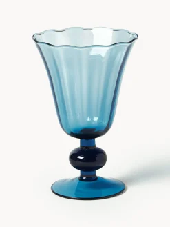 Set di 4 bicchieri da vino in vetro soffiato Tulya