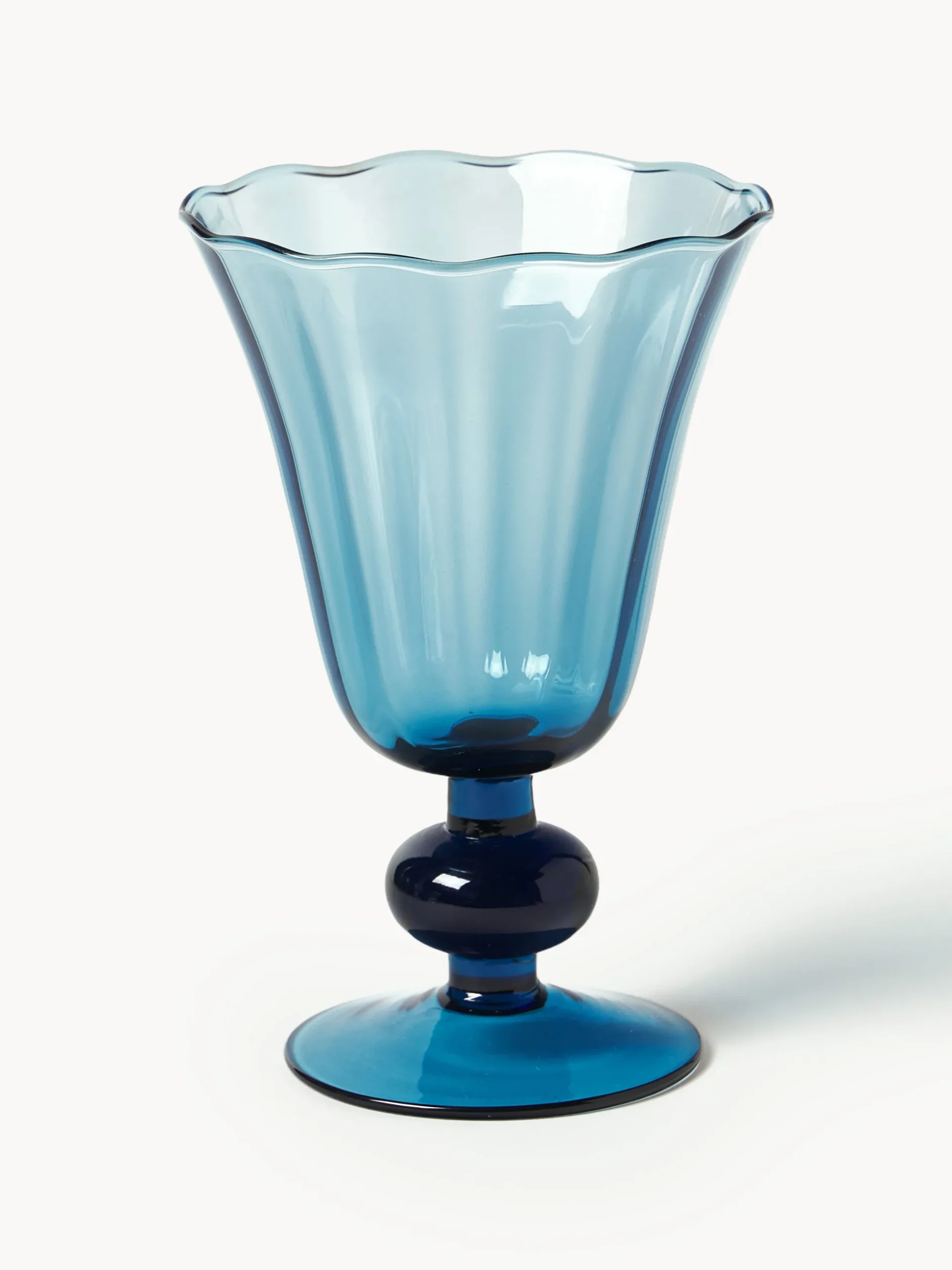Set di 4 bicchieri da vino in vetro soffiato Tulya