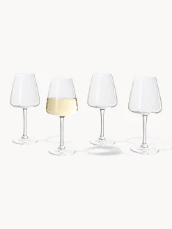 Set di 4 bicchieri da vino bianco in vetro soffiato Ellery