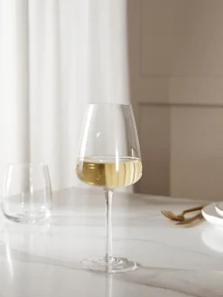 Set di 4 bicchieri da vino bianco in vetro soffiato Ellery