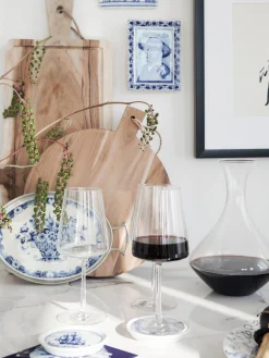 Set di 6 bicchieri da vino rosso in cristallo a forma di cono Power