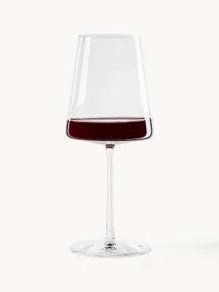 Set di 6 bicchieri da vino rosso in cristallo a forma di cono Power