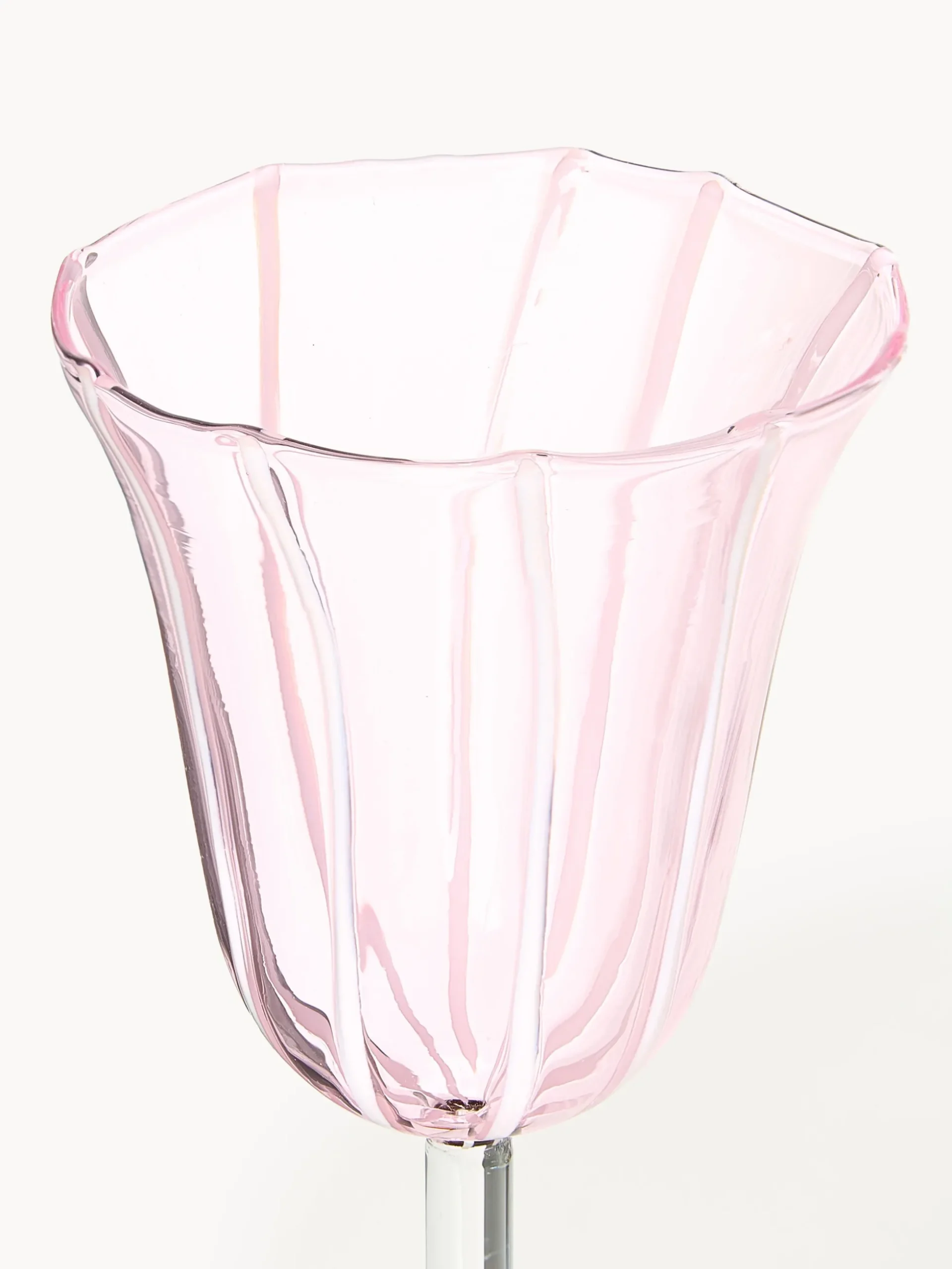 Set di 2 bicchieri da vino fatti a mano in vetro borosilicato Eve