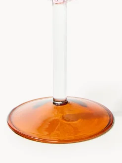Set di 2 bicchieri da vino fatti a mano in vetro borosilicato Eve