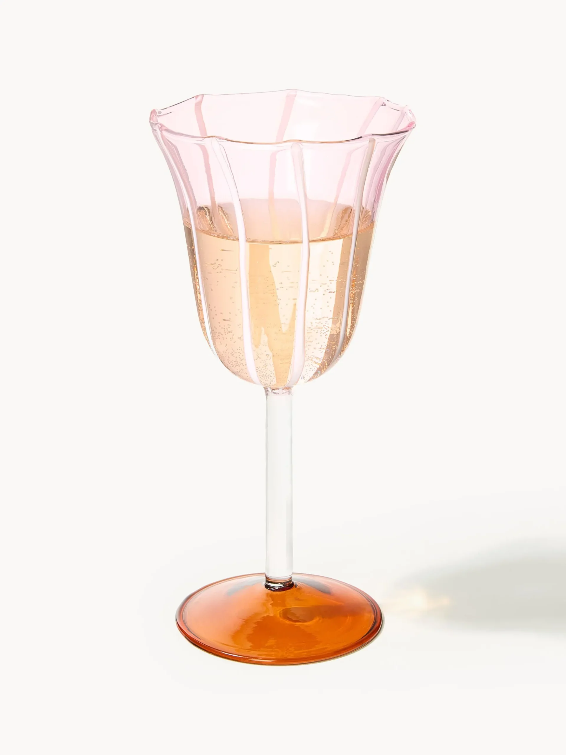 Set di 2 bicchieri da vino fatti a mano in vetro borosilicato Eve