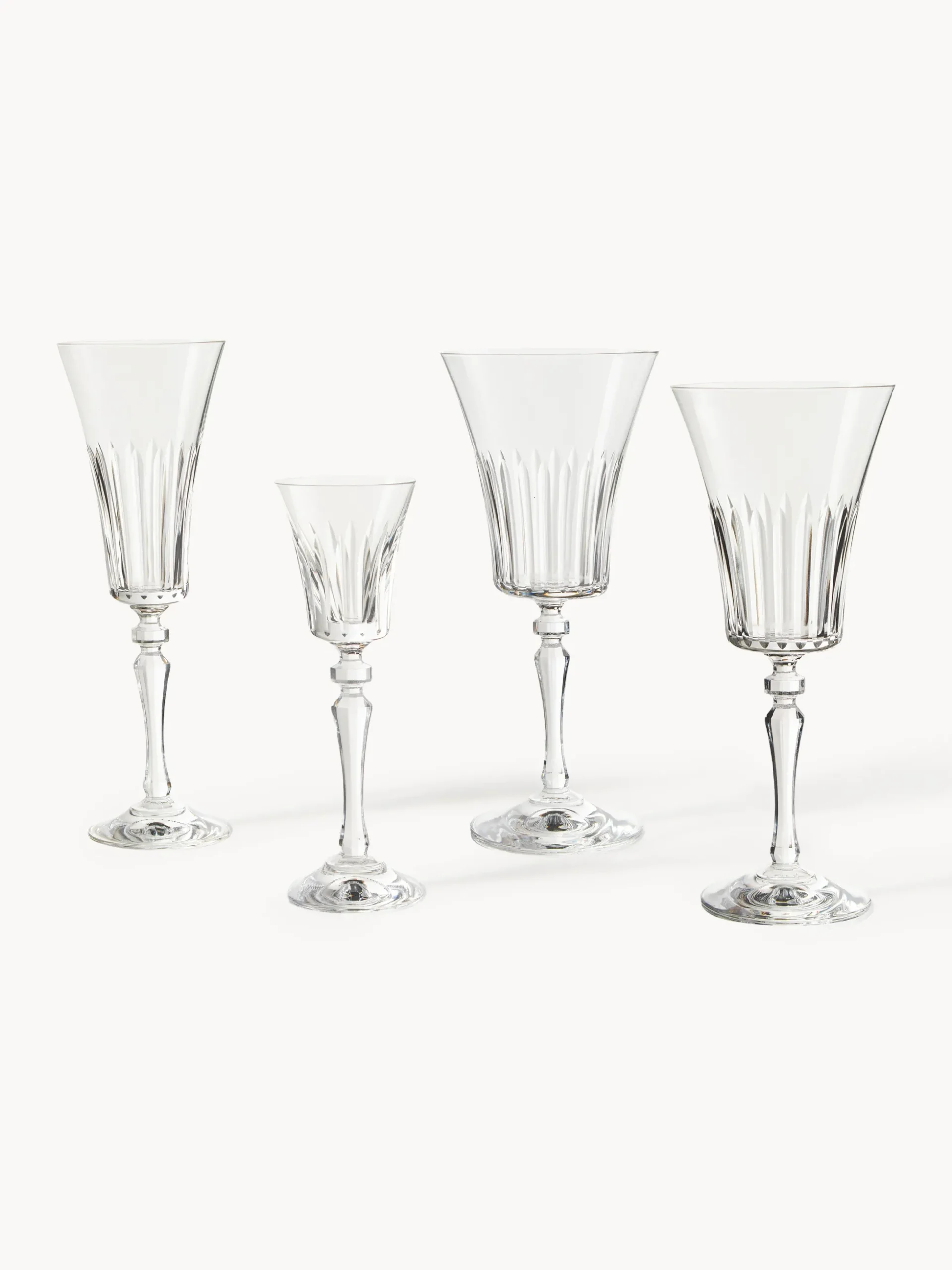 Set di 4 bicchieri da vino bianco in cristallo Alessio