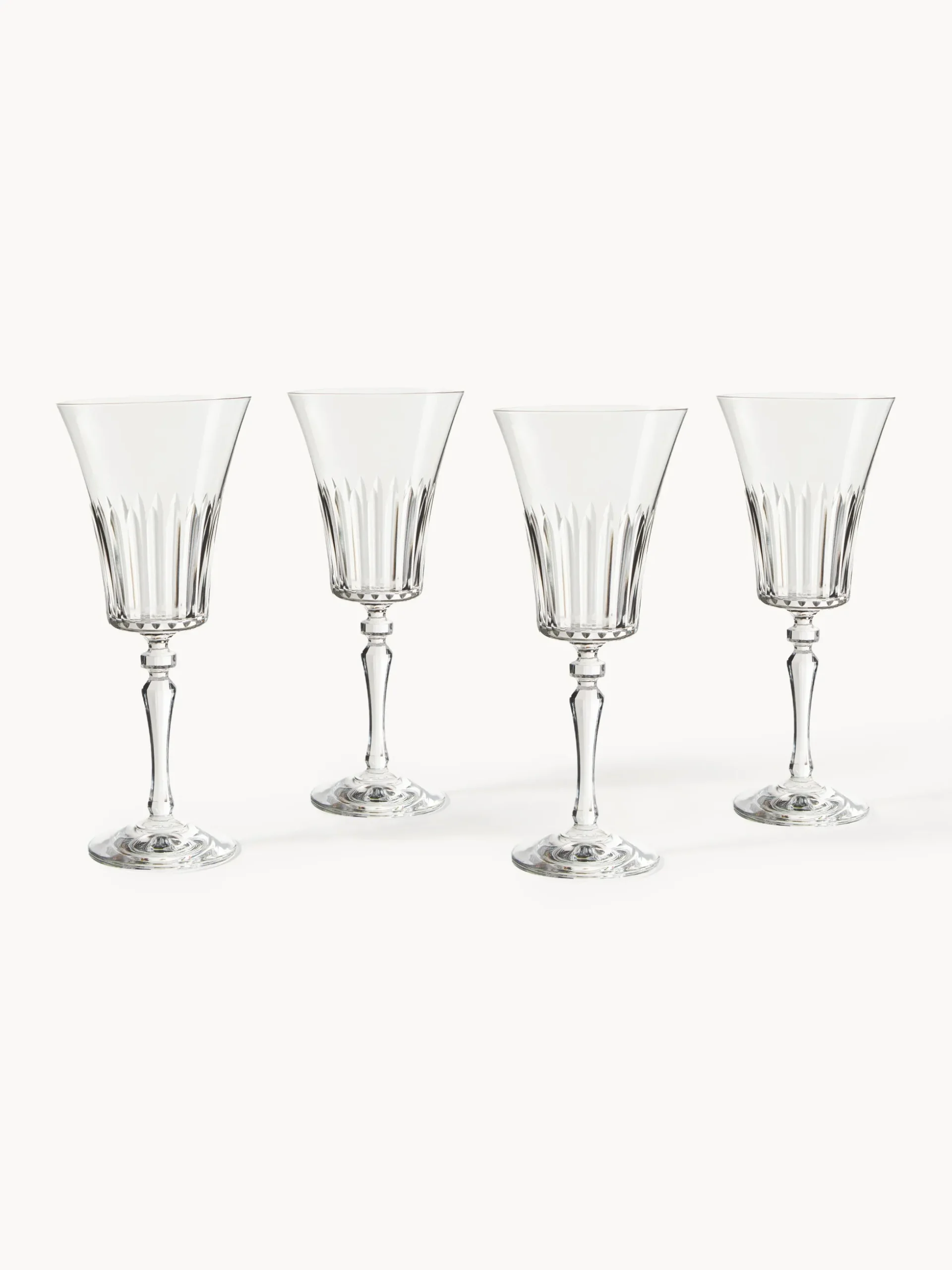 Set di 4 bicchieri da vino bianco in cristallo Alessio
