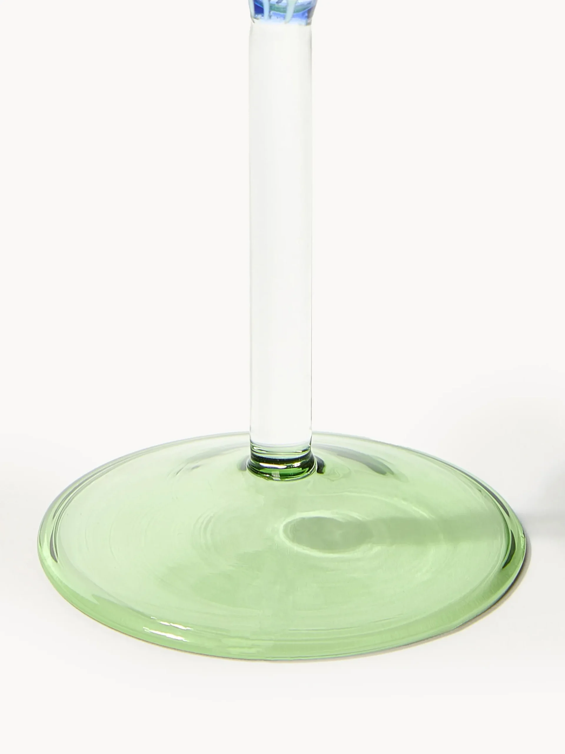 Set di 2 bicchieri da vino fatti a mano in vetro borosilicato Eve
