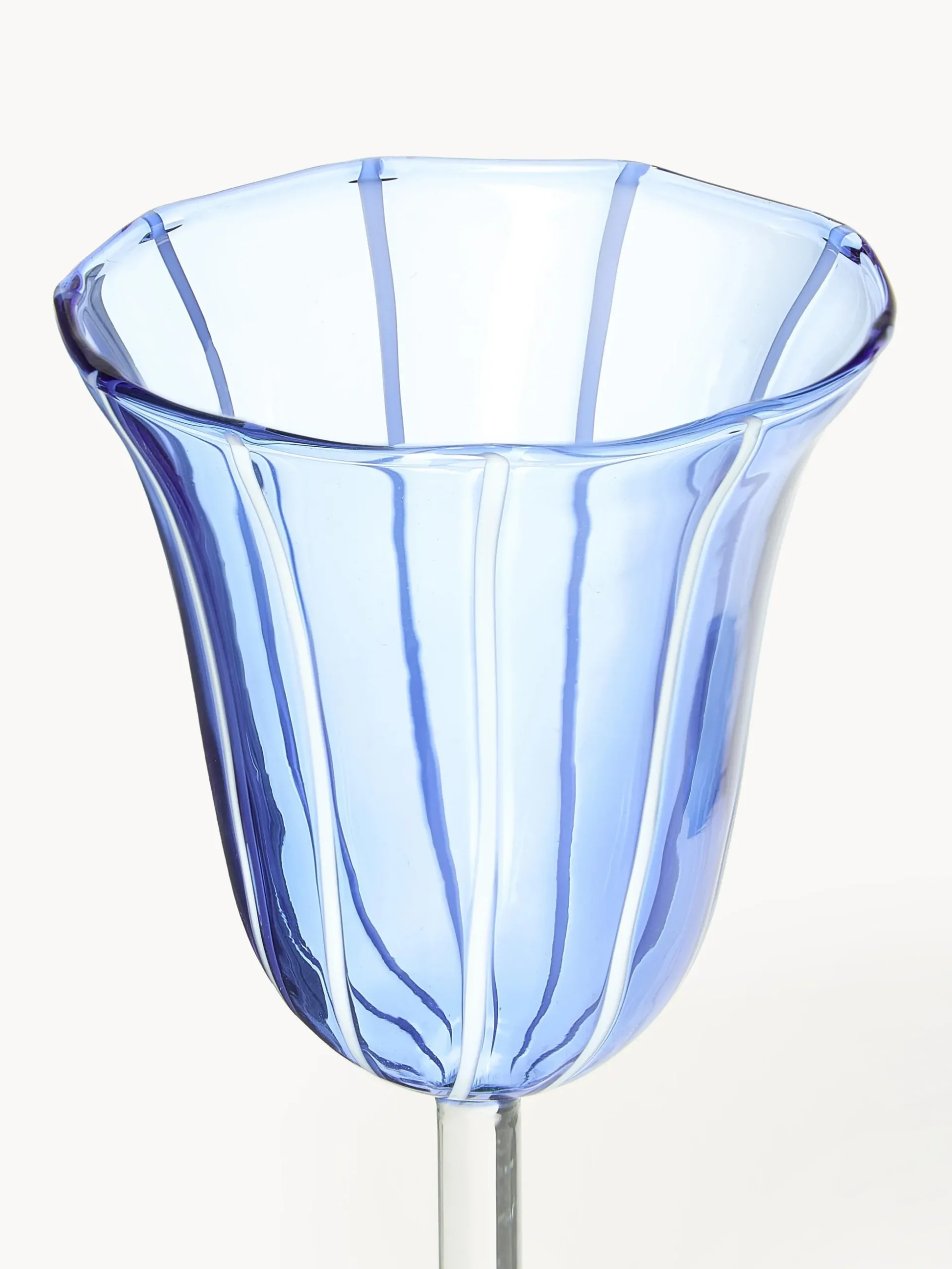 Set di 2 bicchieri da vino fatti a mano in vetro borosilicato Eve