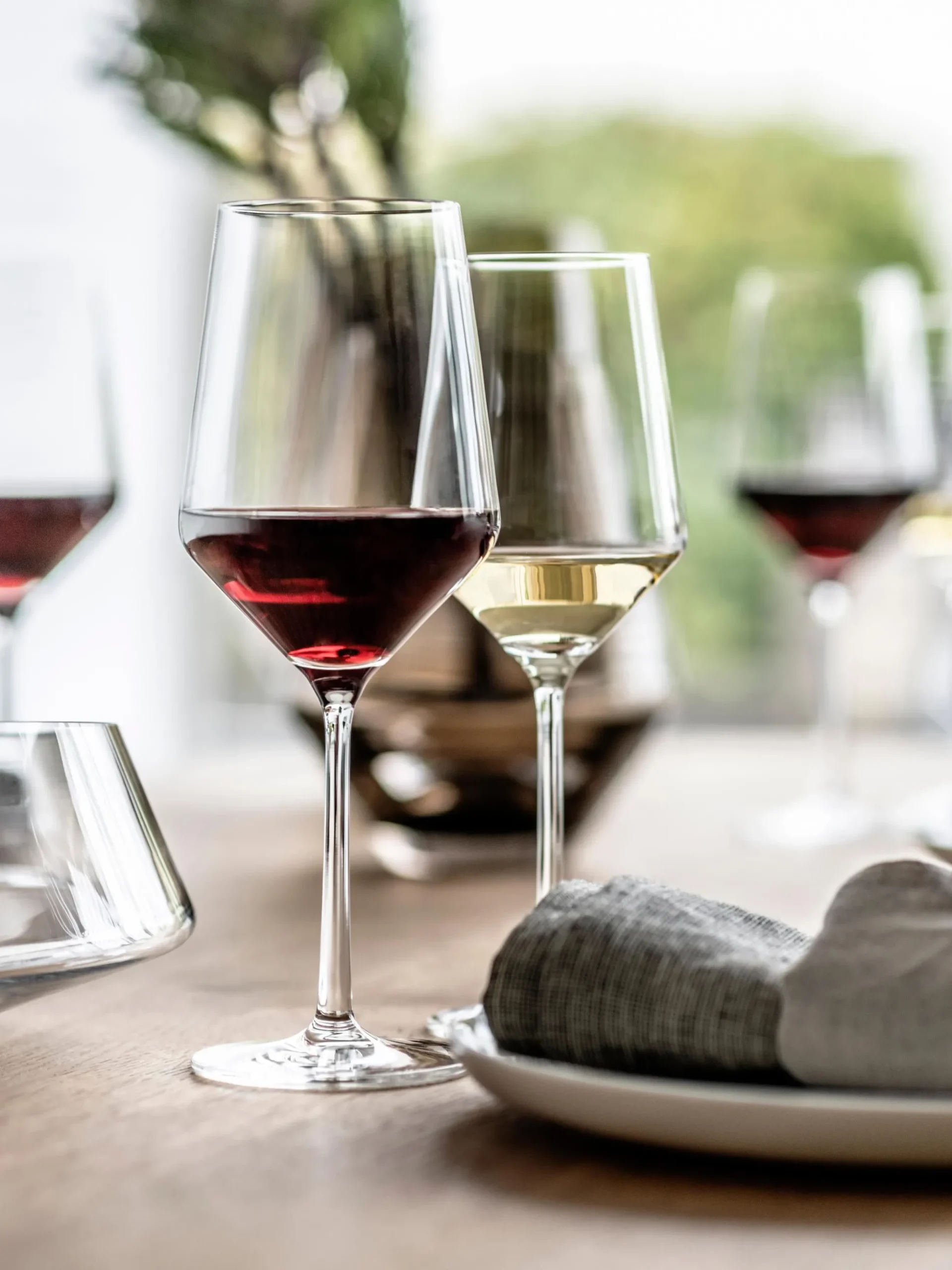 Set di 2 bicchieri da vino rosso in cristallo Pure