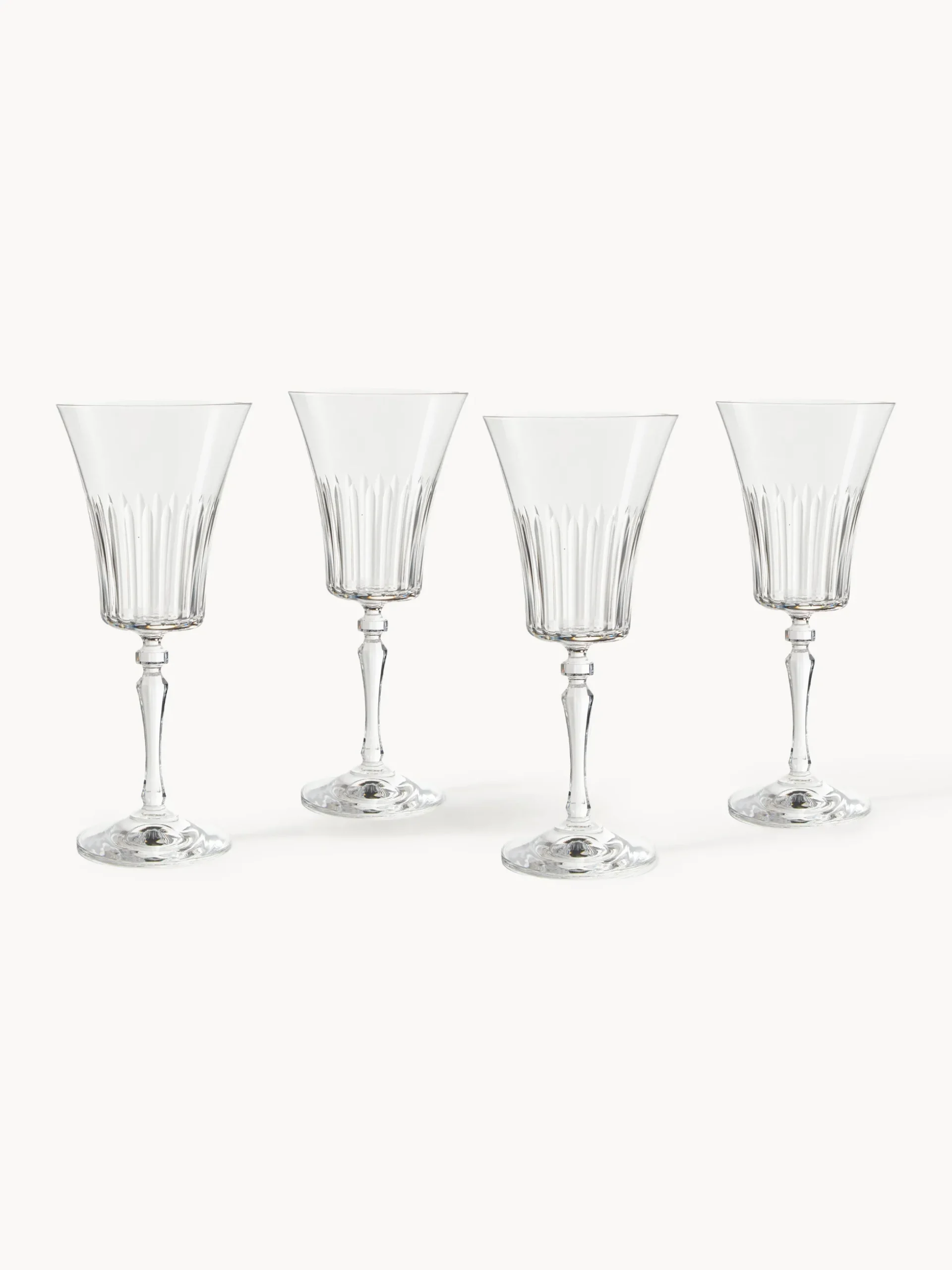 Set di 4 bicchieri da vino rosso in cristallo Alessio