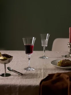 Set di 4 bicchieri da vino rosso in cristallo Alessio