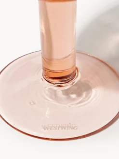 Set di 4 bicchieri da vino in vetro soffiato con bolle d'aria Hippolyte