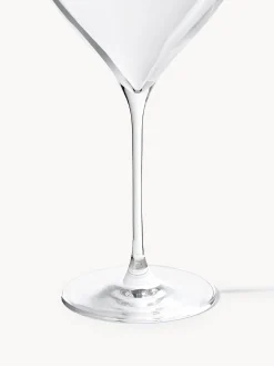 Set di 4 bicchieri da vino rosso in cristallo Silvio