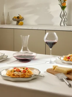 Set di 4 bicchieri da vino rosso in cristallo Silvio