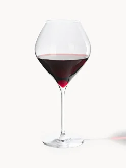Set di 4 bicchieri da vino rosso in cristallo Silvio