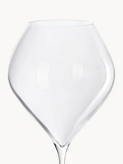Set di 4 bicchieri da vino rosso in cristallo Silvio