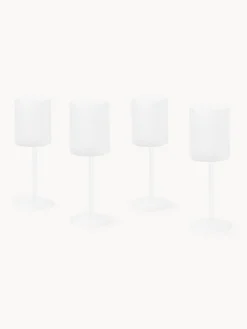Set di 4 bicchieri da vino rosso in vetro soffiato Limon