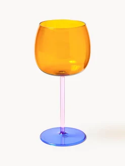 Set di 4 bicchieri da vino rosso in vetro soffiato Karisa