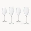Set di 4 bicchieri da vino rosso in cristallo Silvio