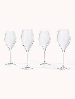 Set di 4 bicchieri da vino rosso in cristallo Silvio