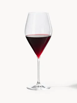 Set di 4 bicchieri da vino rosso in cristallo Silvio