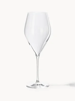 Set di 4 bicchieri da vino rosso in cristallo Silvio