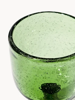 Set di 4 bicchieri da vino in vetro soffiato con bolle d'aria Hippolyte