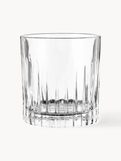 Set di 6 bicchieri da whisky in cristallo con motivo in rilievo Timeless