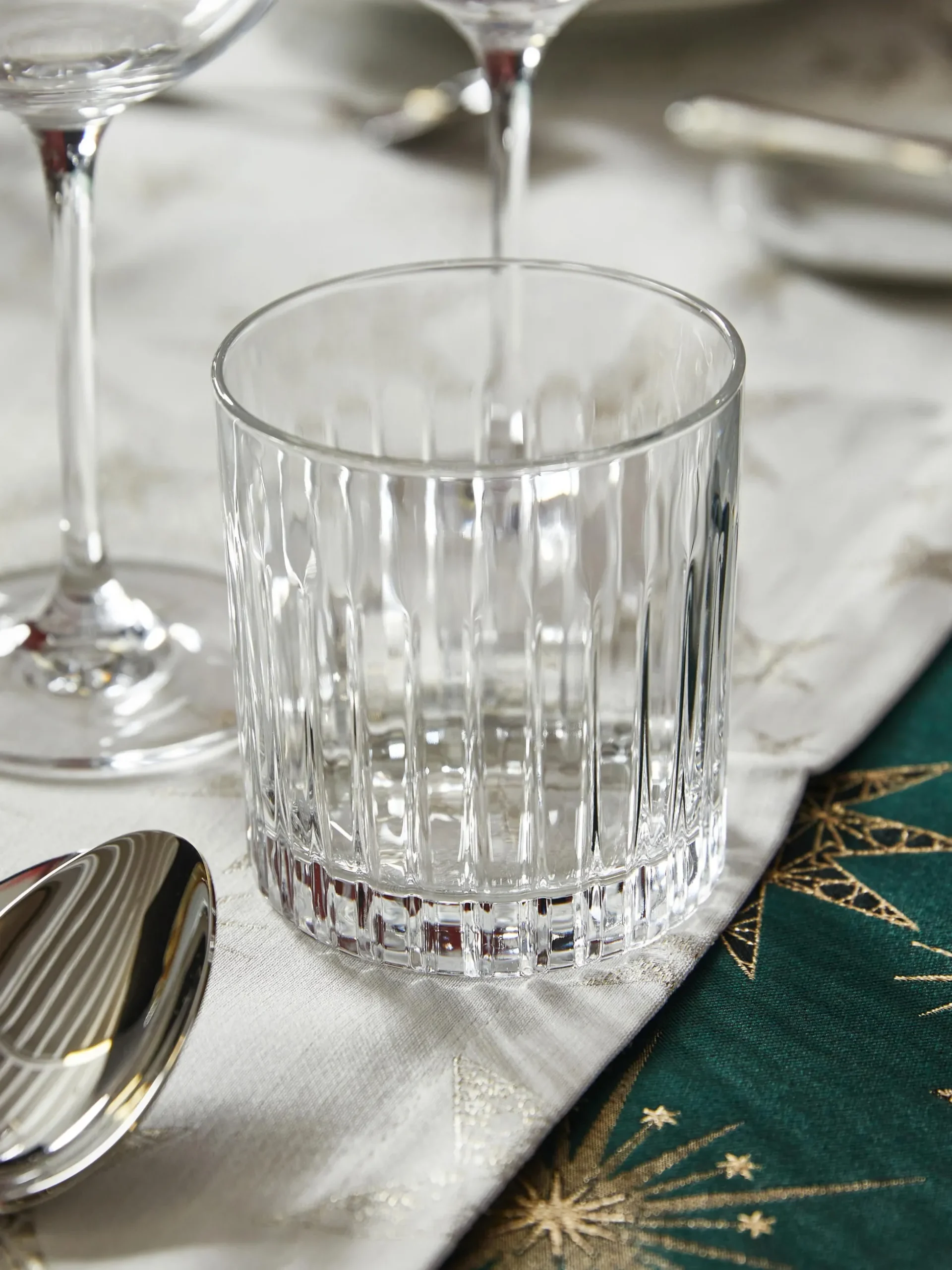 Set di 6 bicchieri da whisky in cristallo con motivo in rilievo Timeless
