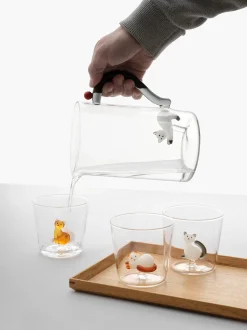 Set di 6 bicchieri fatti a mano in vetro borosilicato Cats