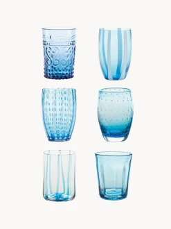 Set di 6 bicchieri fatti a mano Melting Pot