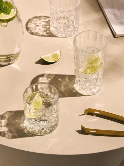 Set di 4 bicchieri in cristallo con struttura in rilievo George