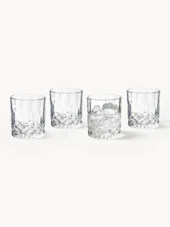 Set di 4 bicchieri in cristallo con struttura in rilievo George
