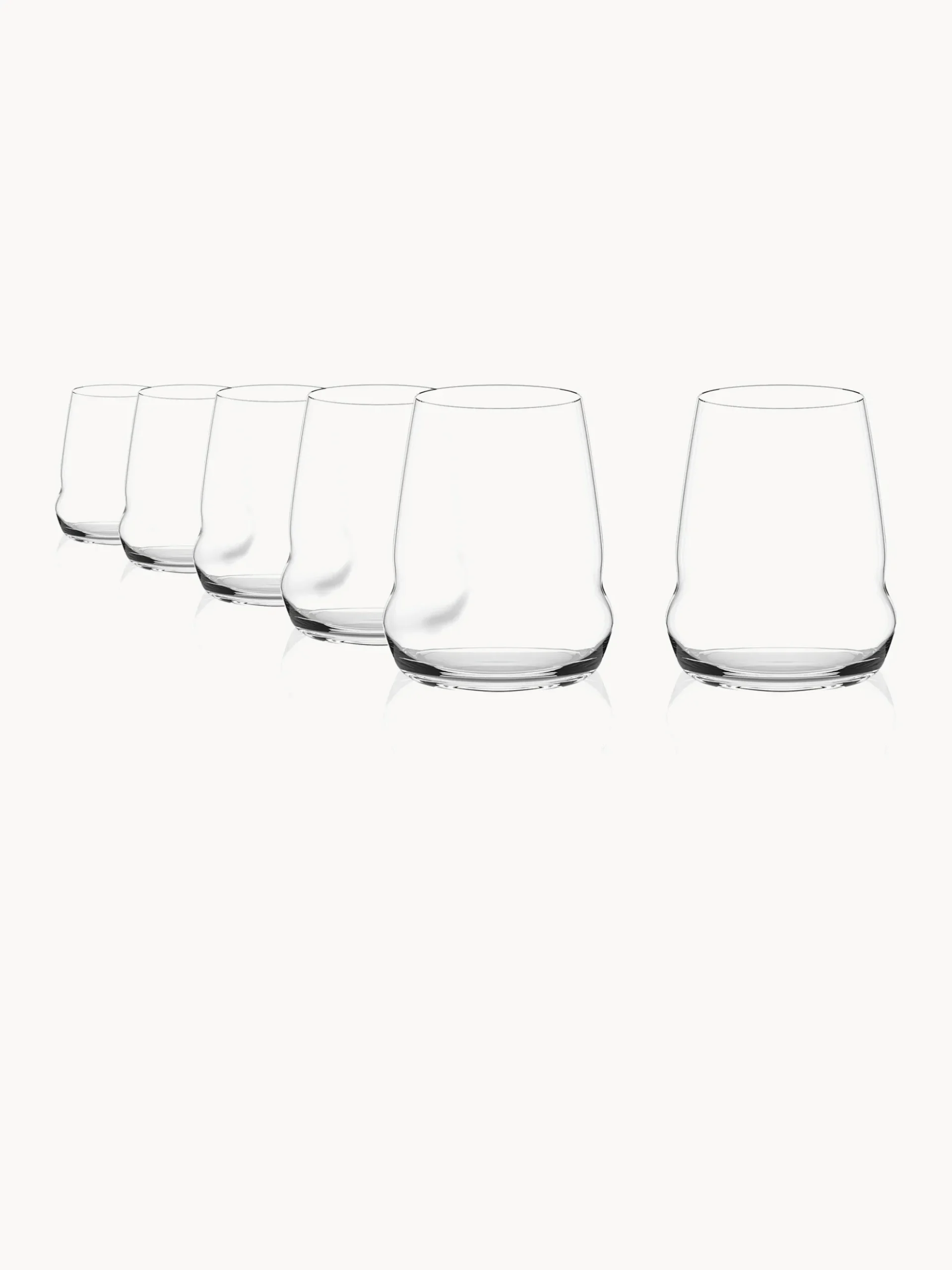 Set di 6 bicchieri in cristallo Cocoon
