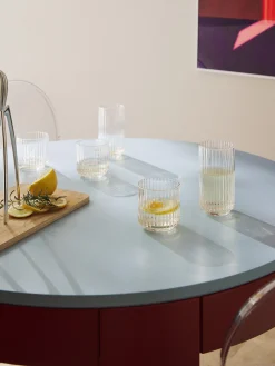 Set di 4 bicchieri in vetro soffiato Aleo