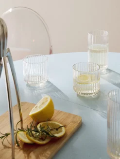Set di 4 bicchieri in vetro soffiato Aleo