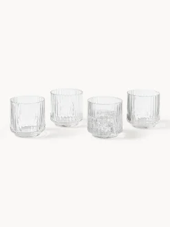 Set di 4 bicchieri in vetro soffiato Aleo