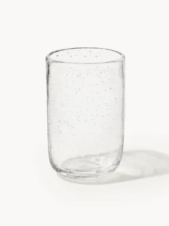 Set di 4 bicchieri in vetro soffiato con bolle d'aria Hippolyte