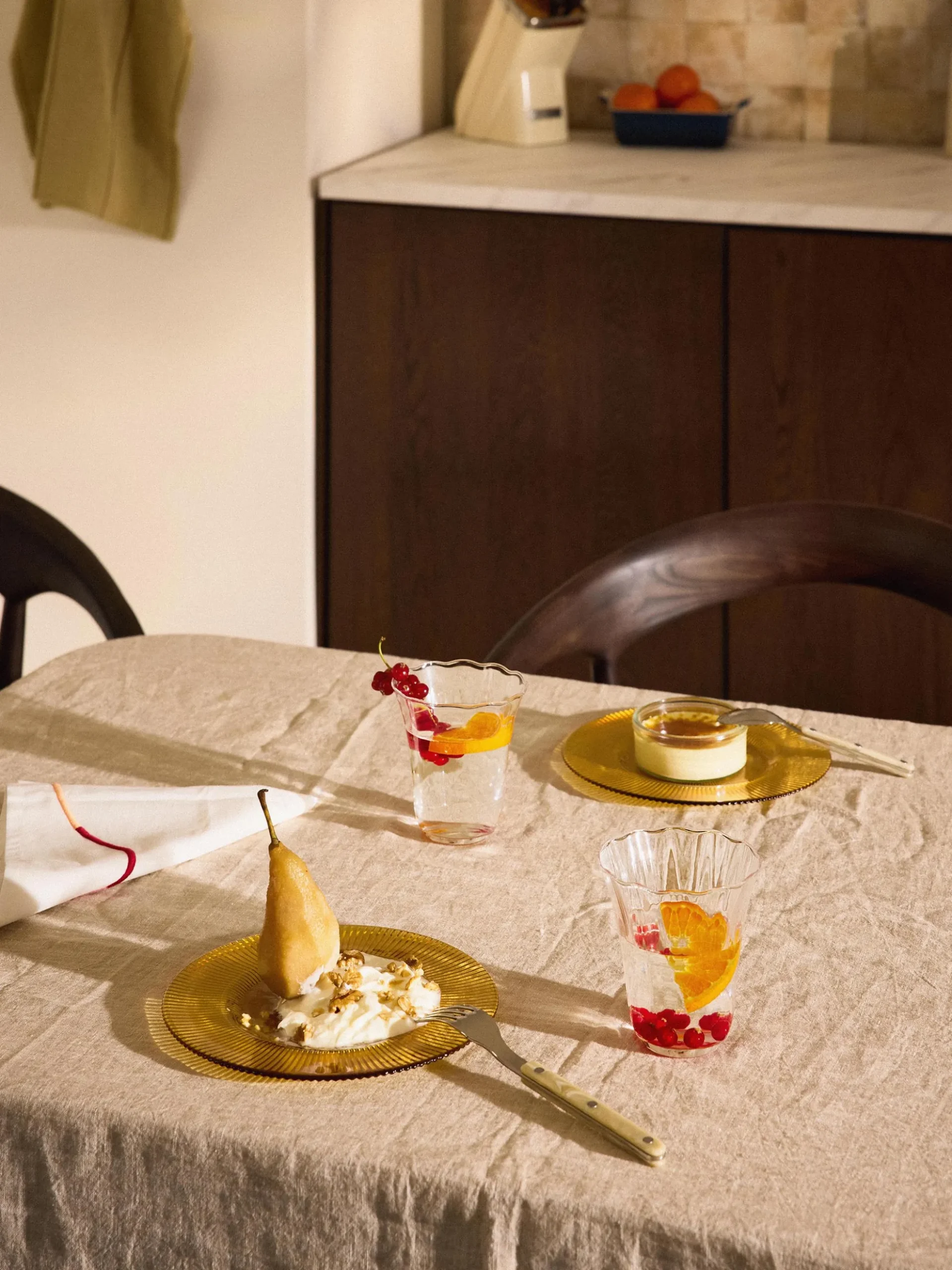 Set di 4 bicchieri in vetro soffiato Tulya
