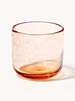 Set di 4 bicchieri in vetro soffiato con bolle d'aria Hippolyte